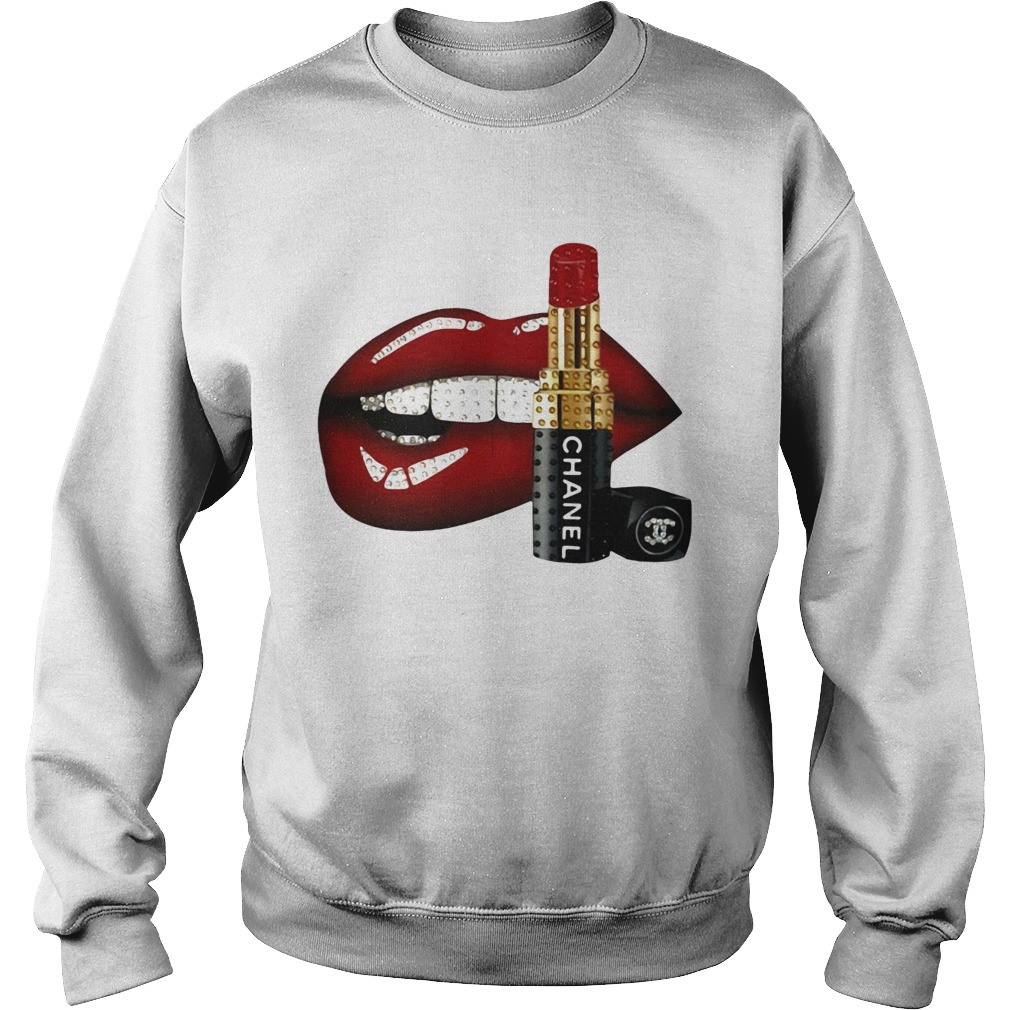 Lips And Chanel Lipstick  Sweatshirt