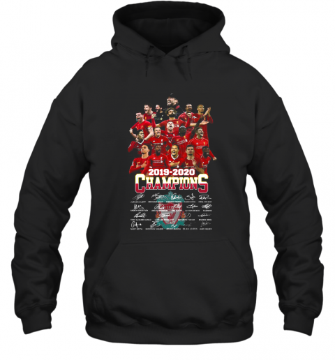 Liverpool Football Club 2019 2020 Champions Signatures T-Shirt Unisex Hoodie