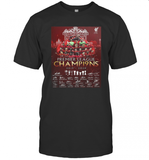 Liverpool Football Club Premier League Champions 2019 2020 Signatures T-Shirt