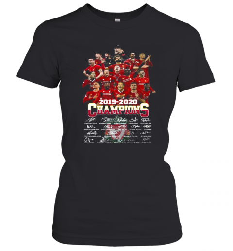 Liverpool Football Club Team 2019 2020 Champions Signatures T-Shirt Classic Women's T-shirt