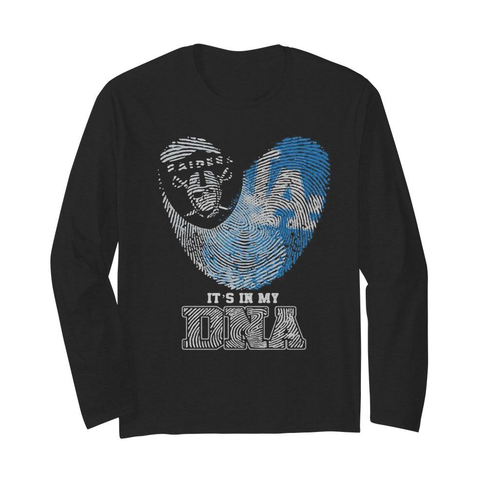 Los angeles raiders and los angeles dodgers heart it’s in my dna  Long Sleeved T-shirt 