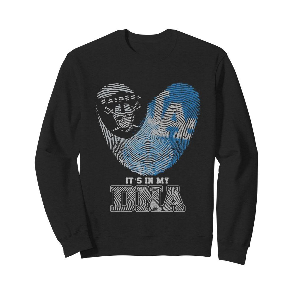 Los angeles raiders and los angeles dodgers heart it’s in my dna  Unisex Sweatshirt