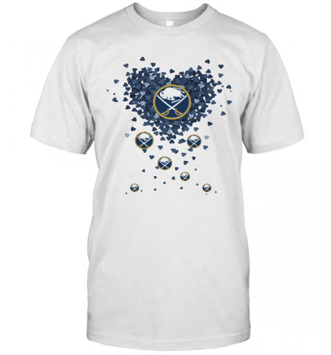 Love Buffalo Sabres Hockey Logo Hearts T-Shirt