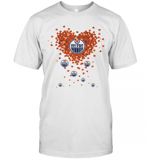 Love Edmonton Oilers Hearts T-Shirt