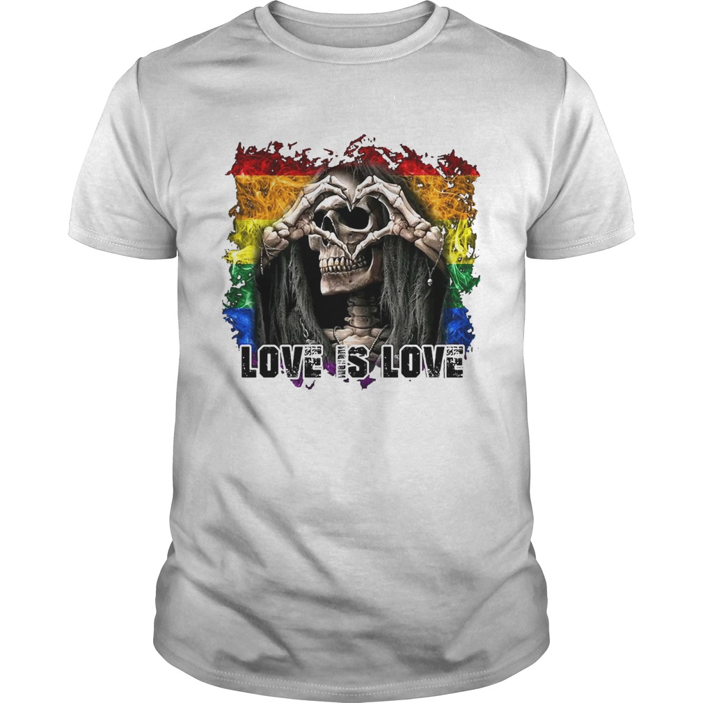 Love Is Love Skull LGBT shirt