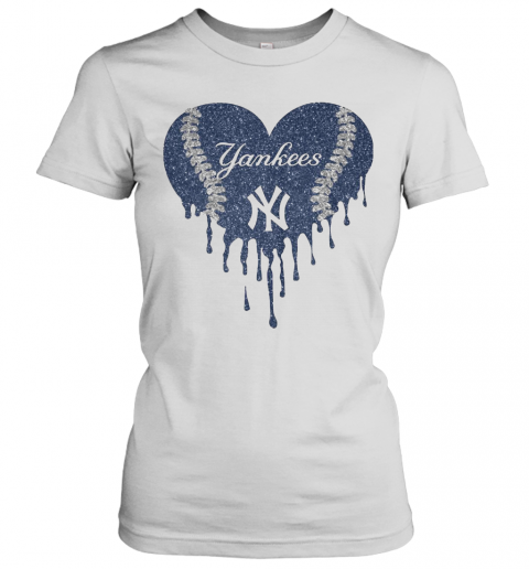 Love New York Yankees Baseball Heart Diamond T-Shirt Classic Women's T-shirt