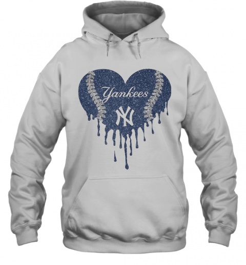 Love New York Yankees Baseball Heart Diamond T-Shirt Unisex Hoodie