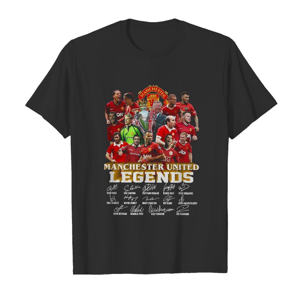 Manchester united legends players signatures shirt