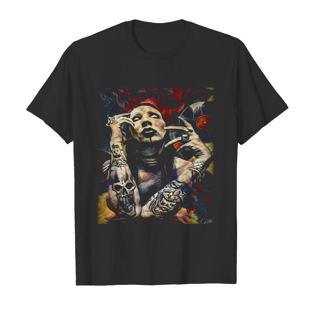 Marilyn manson art poster shirt