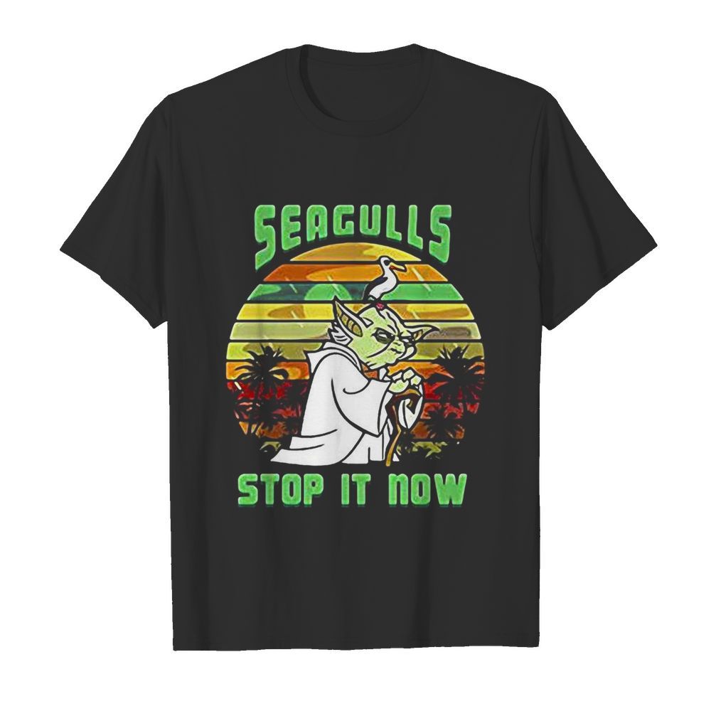 Master yoda seagulls stop it now vintage retro shirt