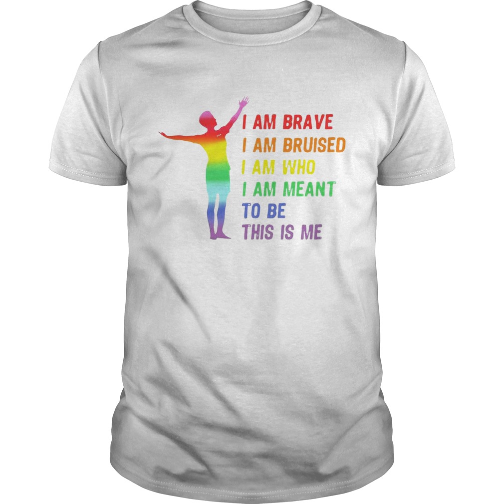 Megan Rapinoe I Am Brave Bruised Who Meant To Be Lgbt Flag shirt