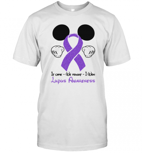 Mickey Mouse If Came We Fought I Won Lupus Awareness T-Shirt