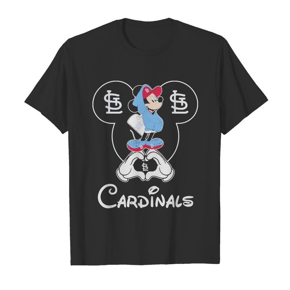 Mickey mouse st. Louis cardinals love shirt