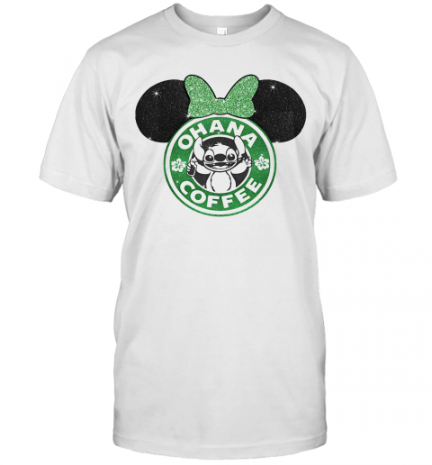 Minnie Mouse Stitch Ohana Coffee Logo T-Shirt