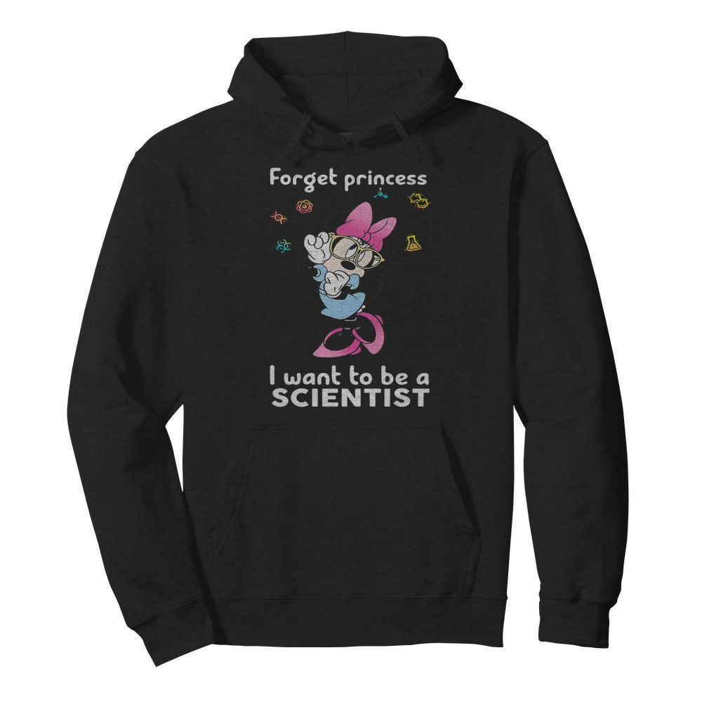 Minnie mouse forget princess i want to be a scientist  Unisex Hoodie