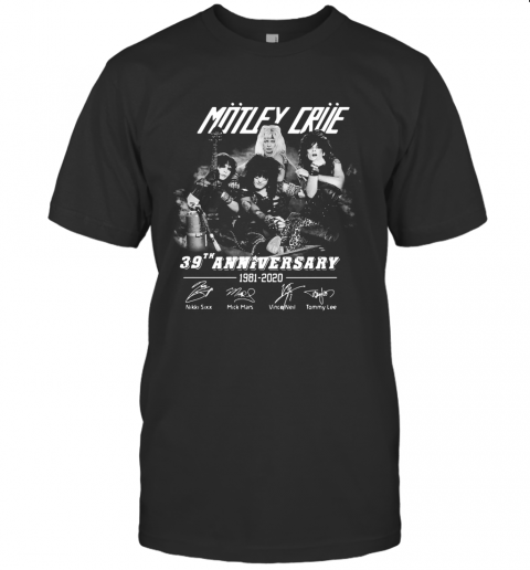 Motley Crue 1981 2020 Signature T-Shirt