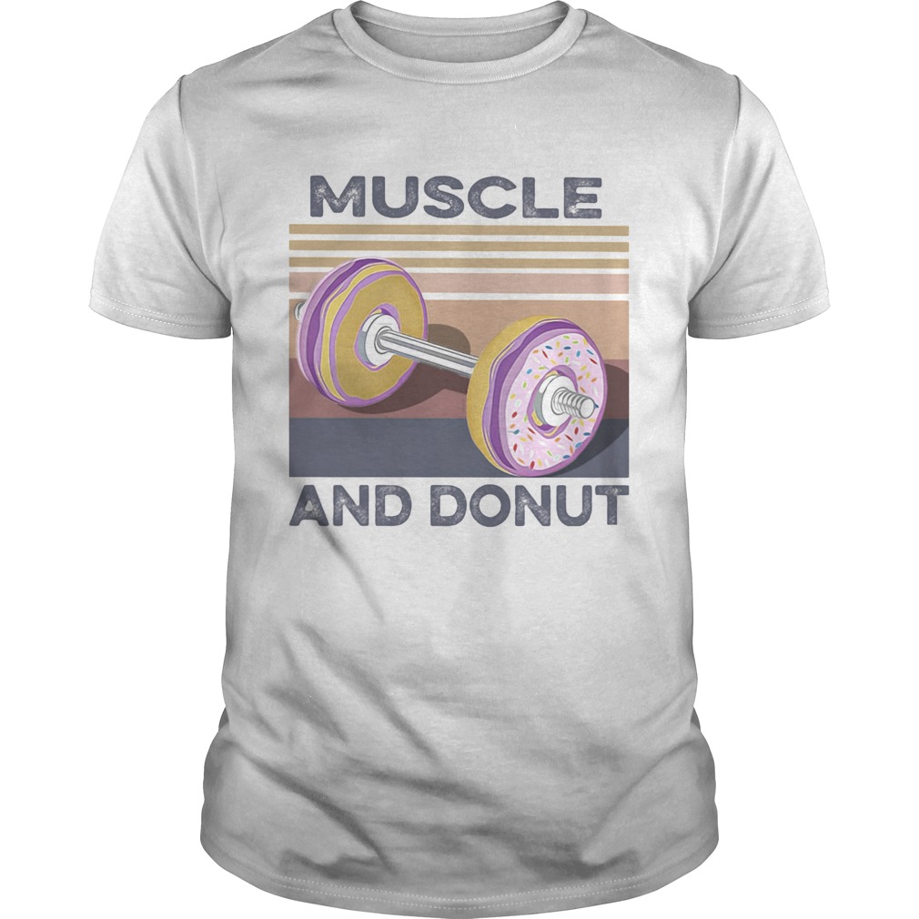 Muscle And Donut Vintage Retro shirt