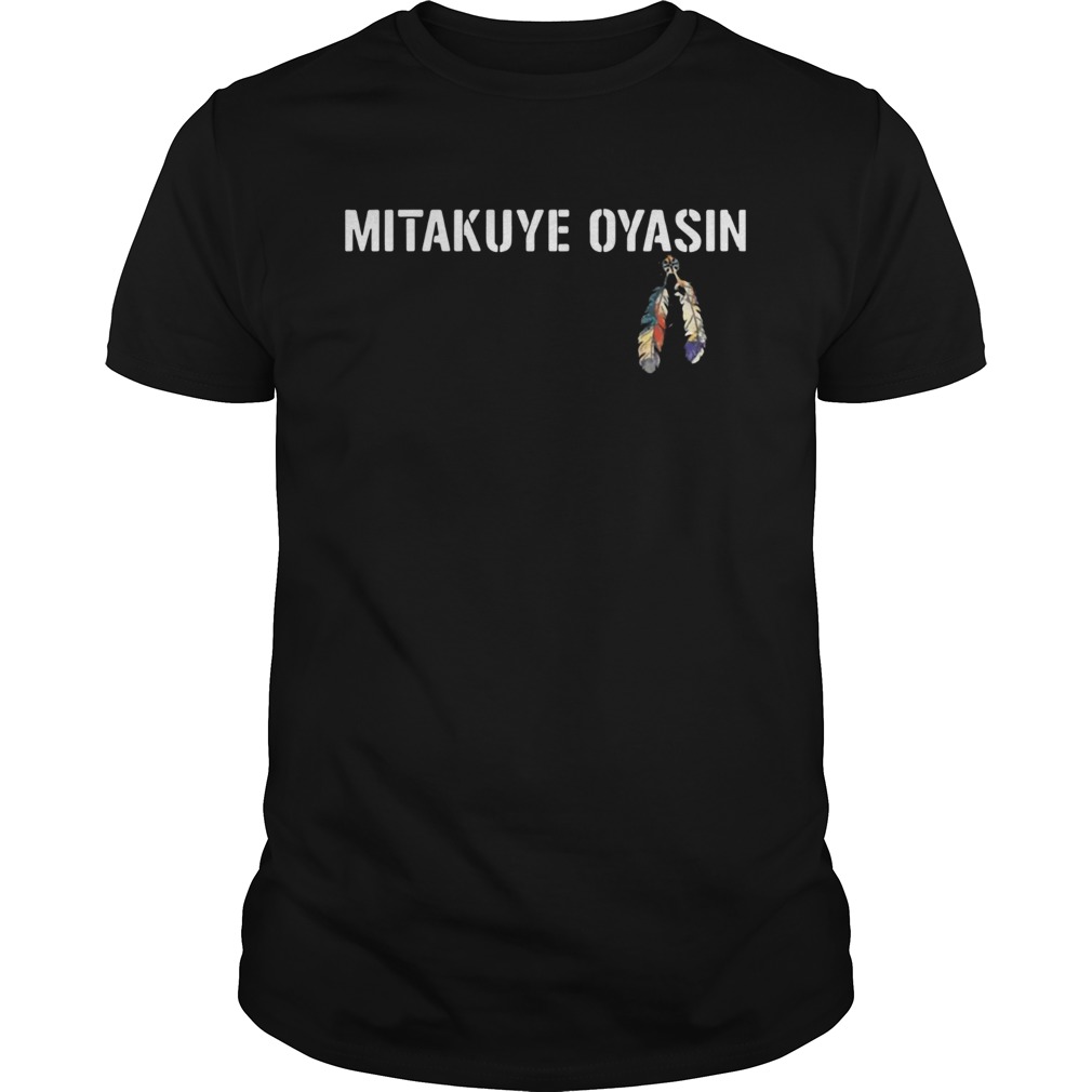 Native mitakuye oyasin feather shirt