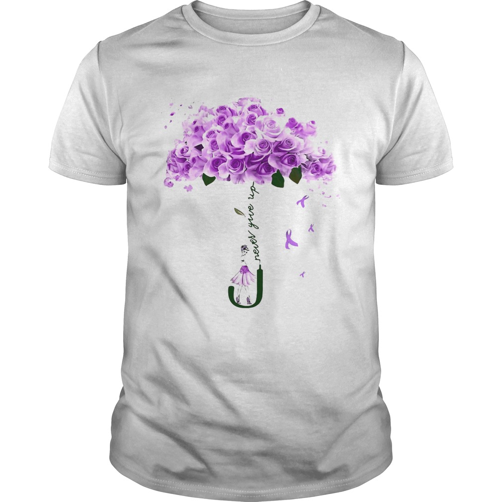 Never Givle Up Purple Rose Girl shirt