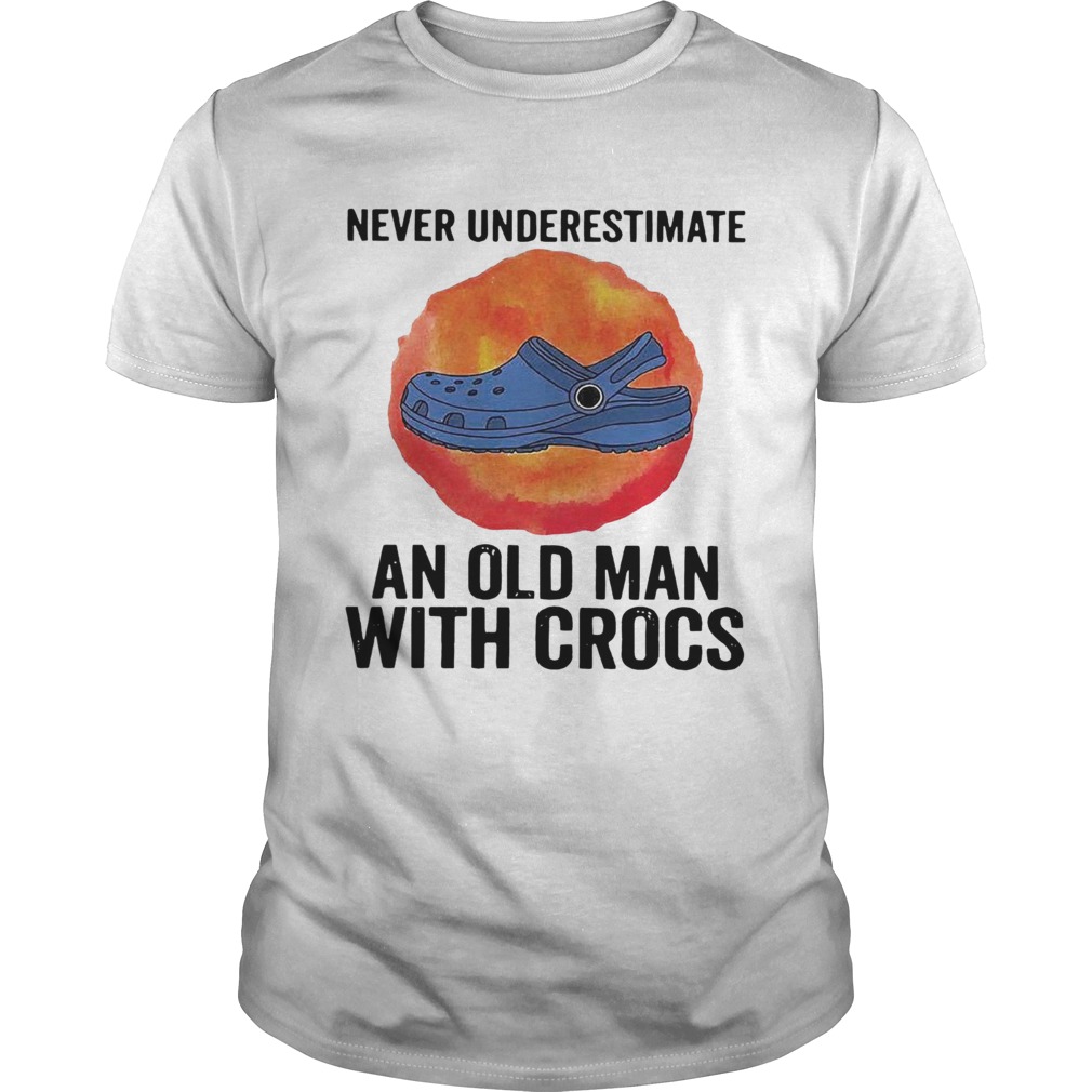 Never Underestimate An Old Man With Crocs Blood Moon shirt