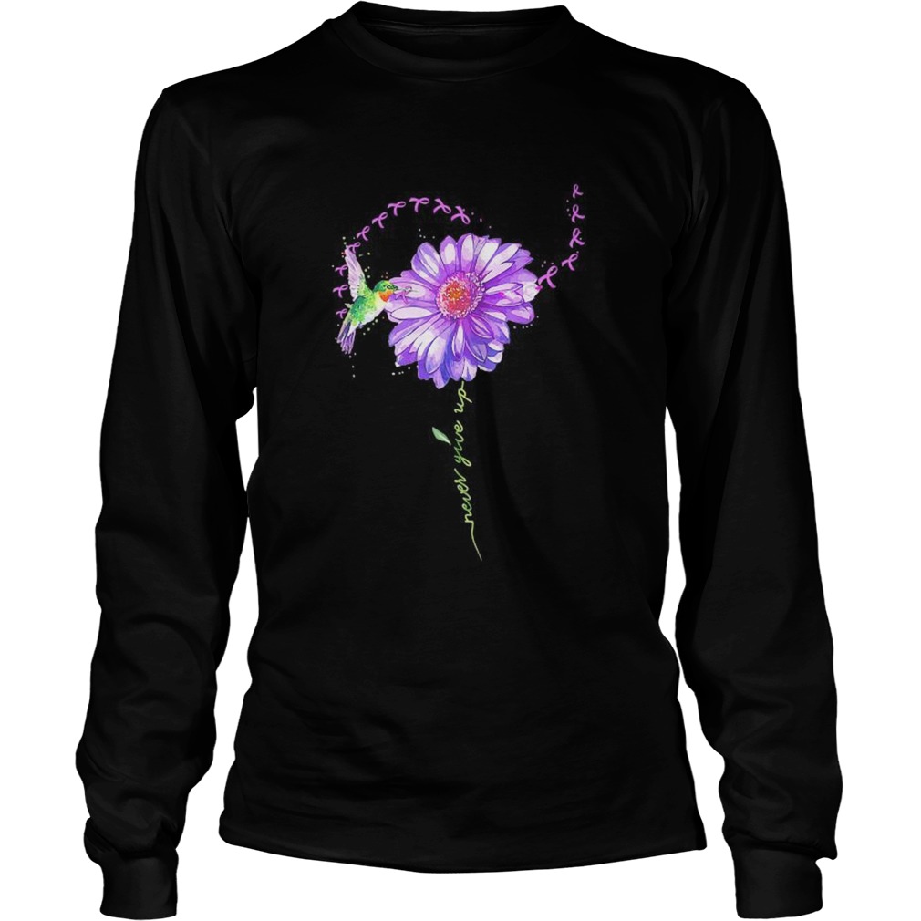 Never give up bird chrysanthemum fibromyalgia  Long Sleeve