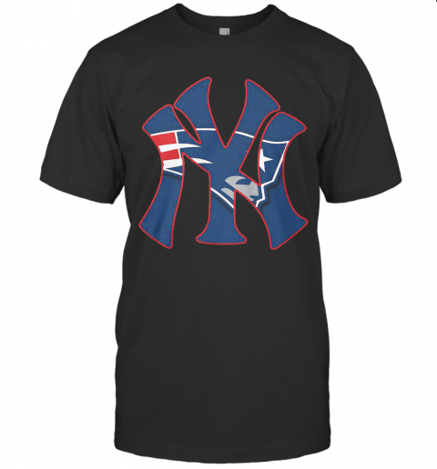 New England Patriots Inside New York Yankees T-Shirt