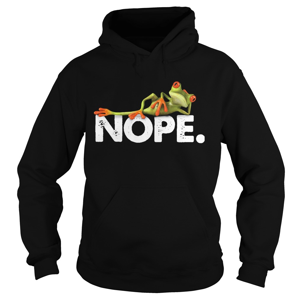 Nope green frog lie  Hoodie