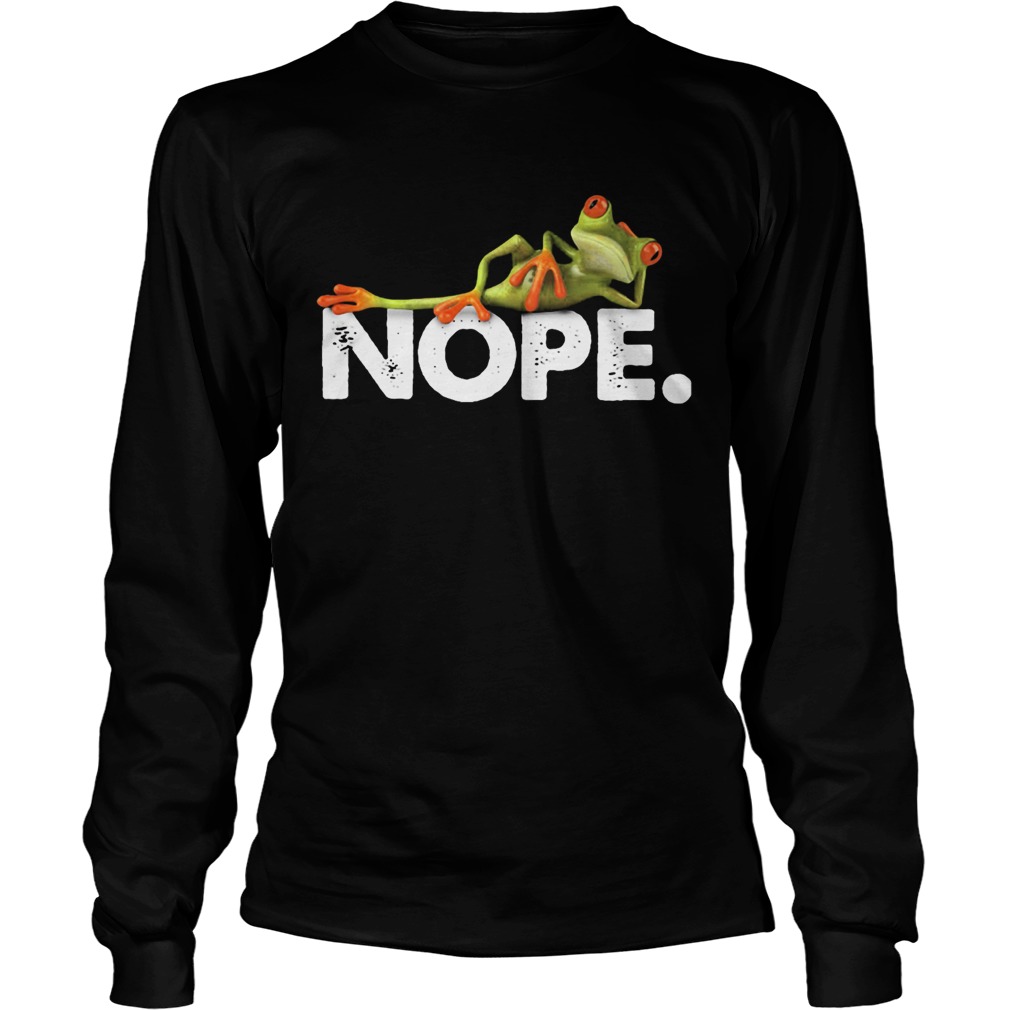 Nope green frog lie  Long Sleeve