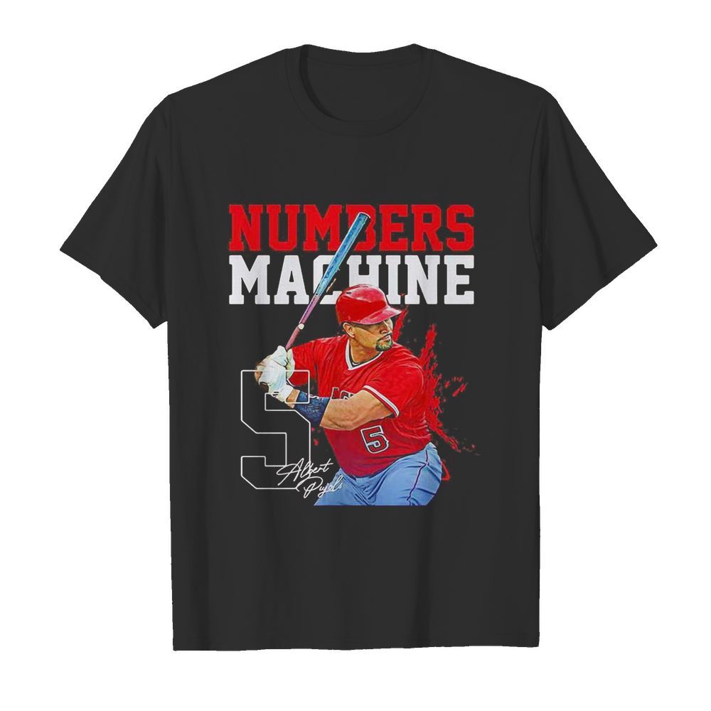 Numbers machine 5 albert pyles baseball team signature shirt