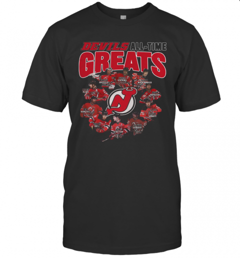 Original New Jersey Devils All Time Greats Signatures T-Shirt