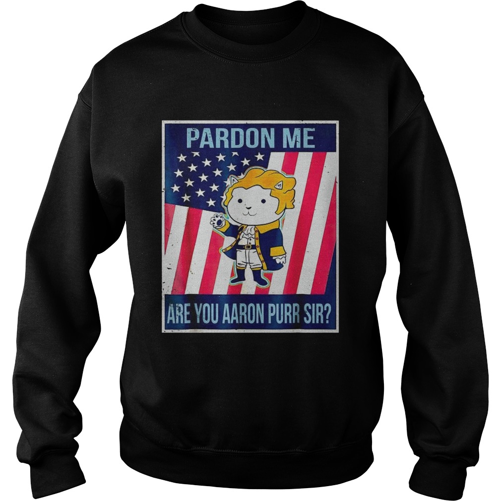 Pardon Me Are You Aaron Purr Sir American Flag  Sweatshirt