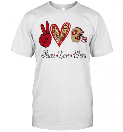 Peace Love 49Ers Leopart T-Shirt