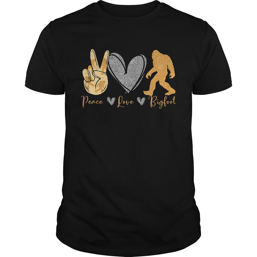 Peace love bigfoot black lives matter shirt