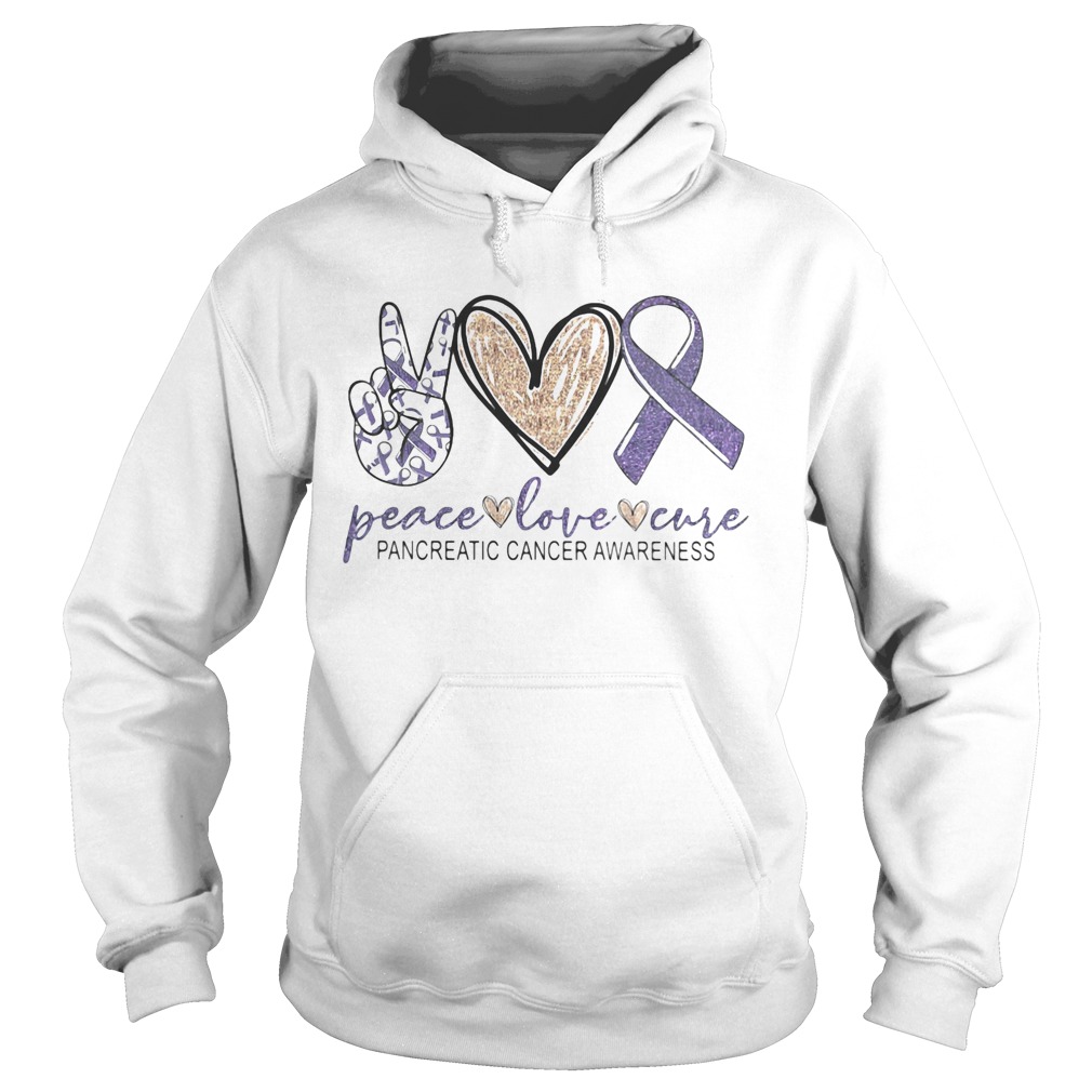 Peace love cure pancreatic cancer awareness  Hoodie