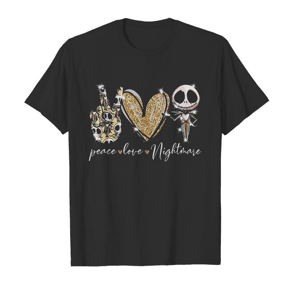 Peace love nightmare Skellington diamond shirt