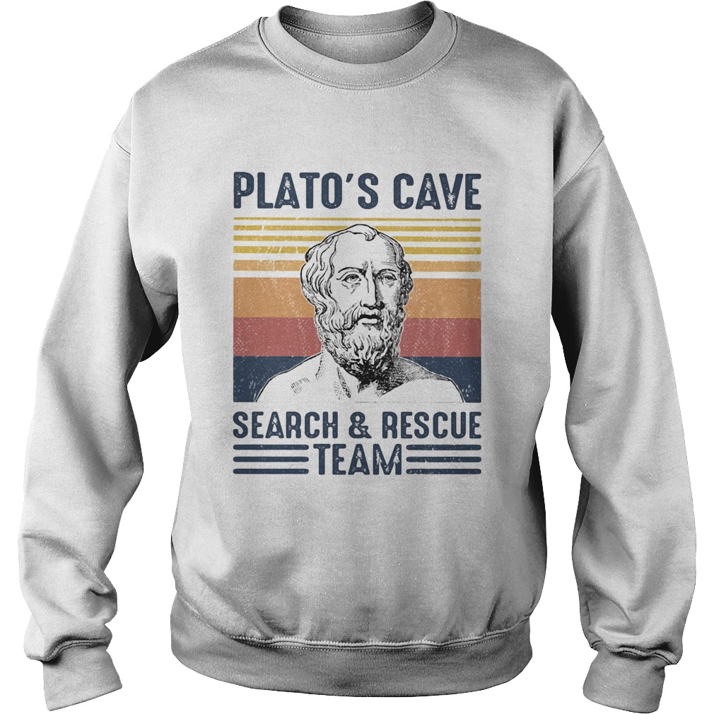 Platos cave search and resue team vintage retro  Sweatshirt