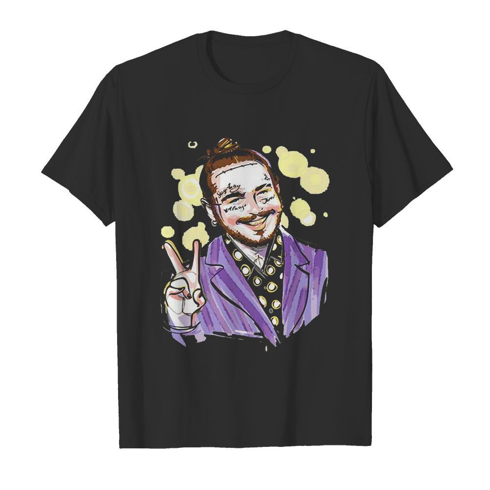 Post malone smiling art signatures shirt