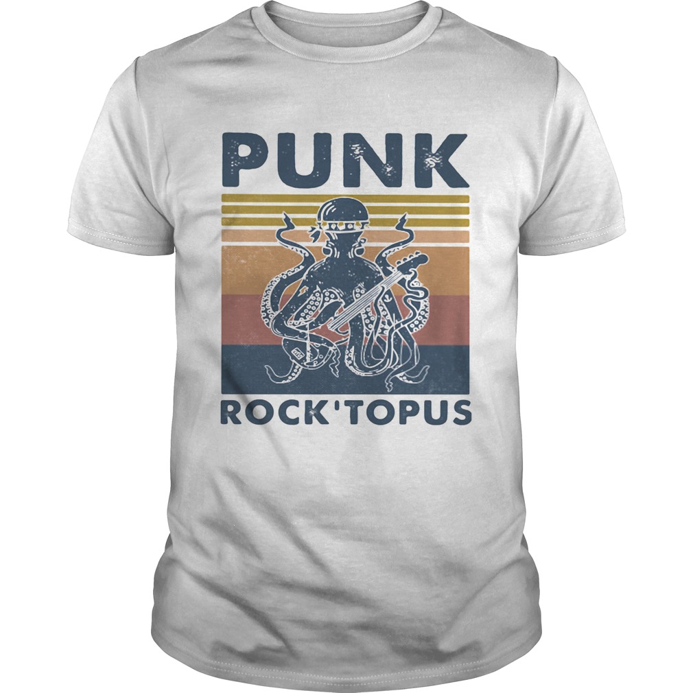 Punk rock topus vintage retro shirt