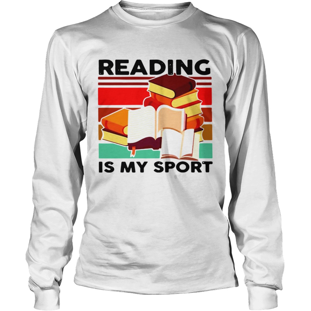 Reading Books Is My Sport Vintage  Long Sleeve