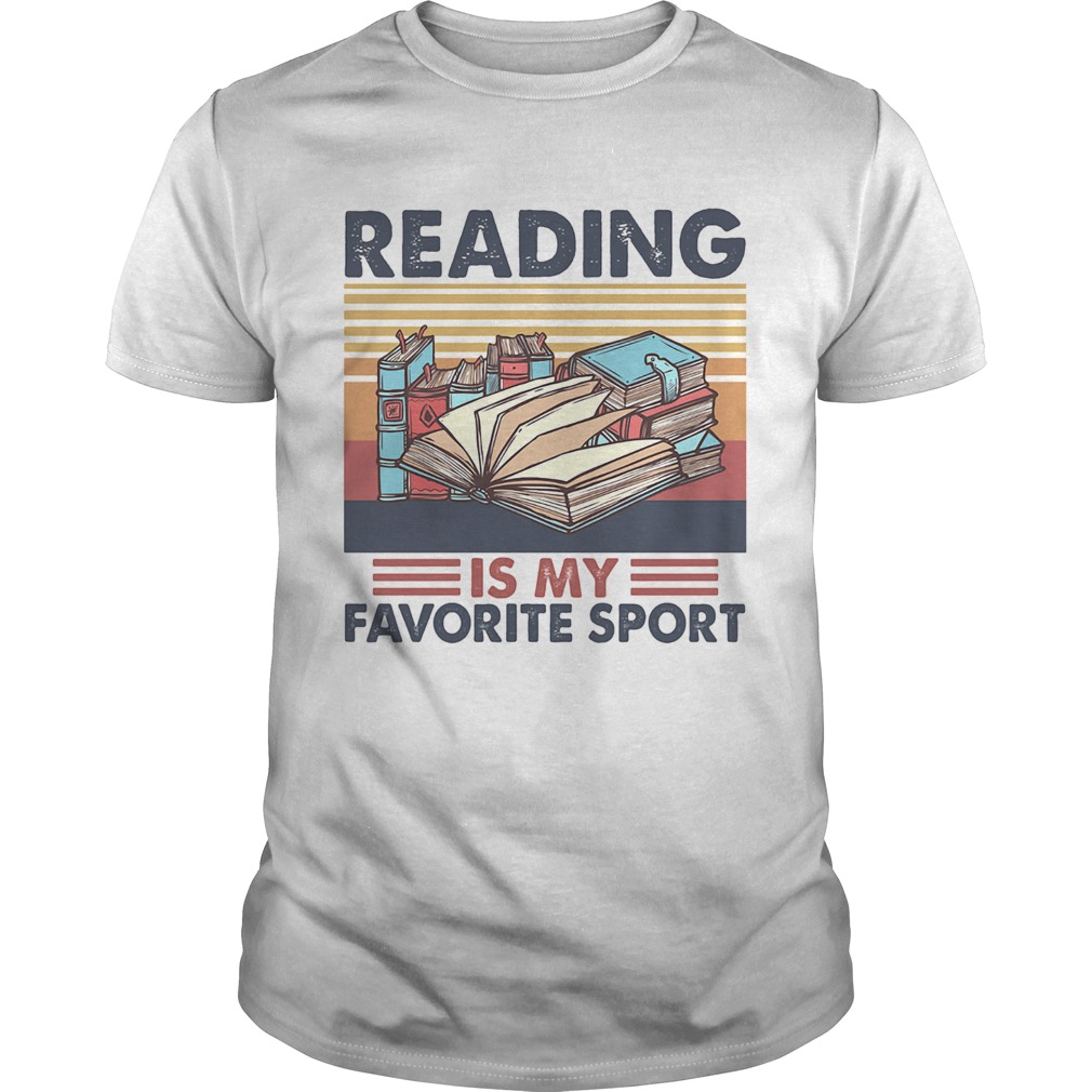 Reading books is my favorite sport vintage retro shirt