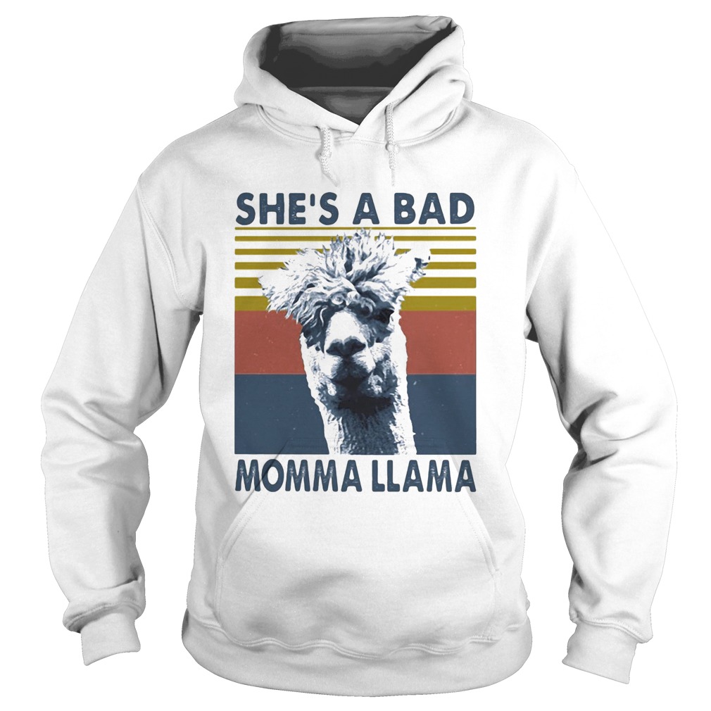 SHES A BAD MOMMA LLAMA VINTAGE RETRO  Hoodie