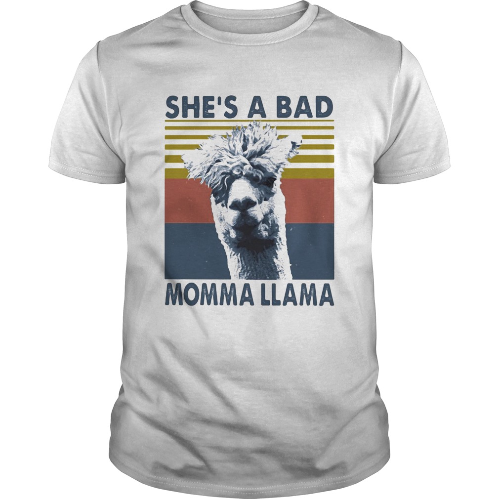 SHES A BAD MOMMA LLAMA VINTAGE RETRO  Unisex