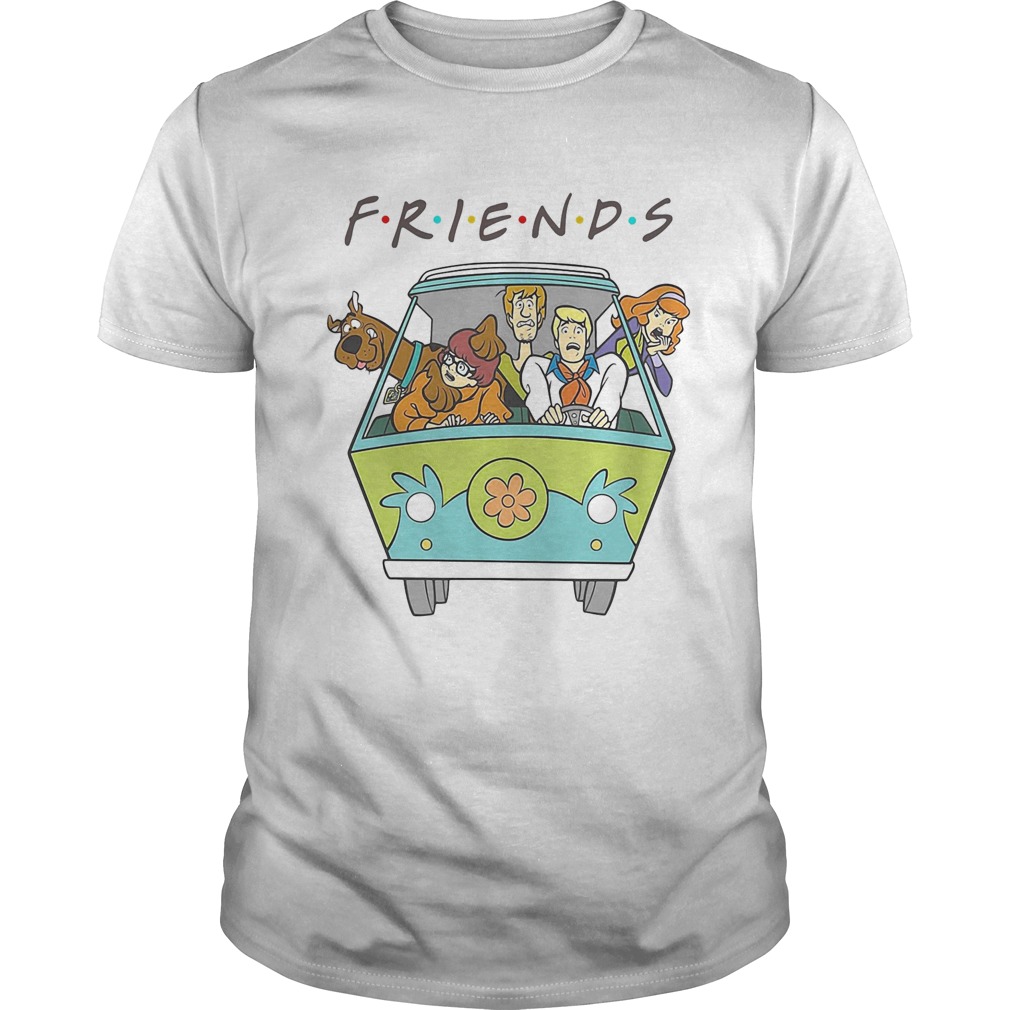 Scoobydoo cartoon driving bus friends shirt