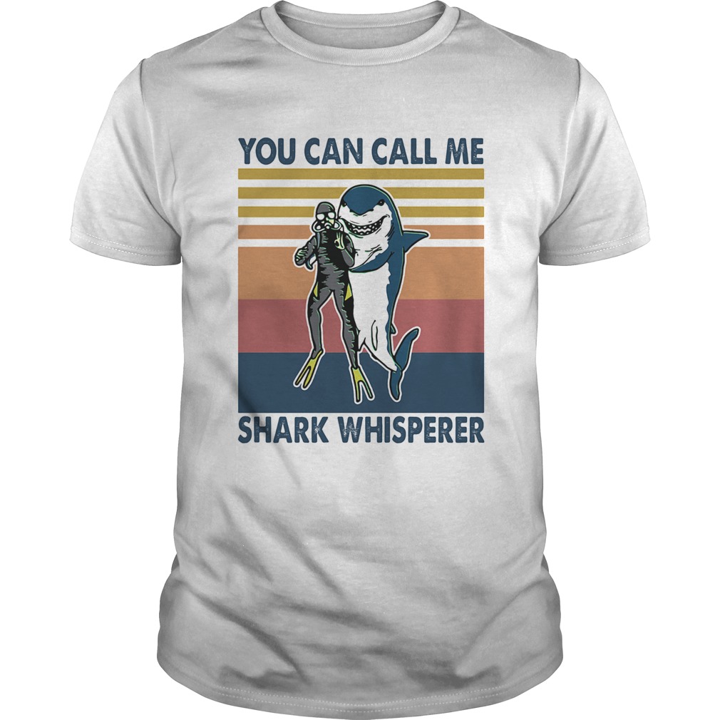 Scuba diving you can call me shark whisperer vintage retro shirt