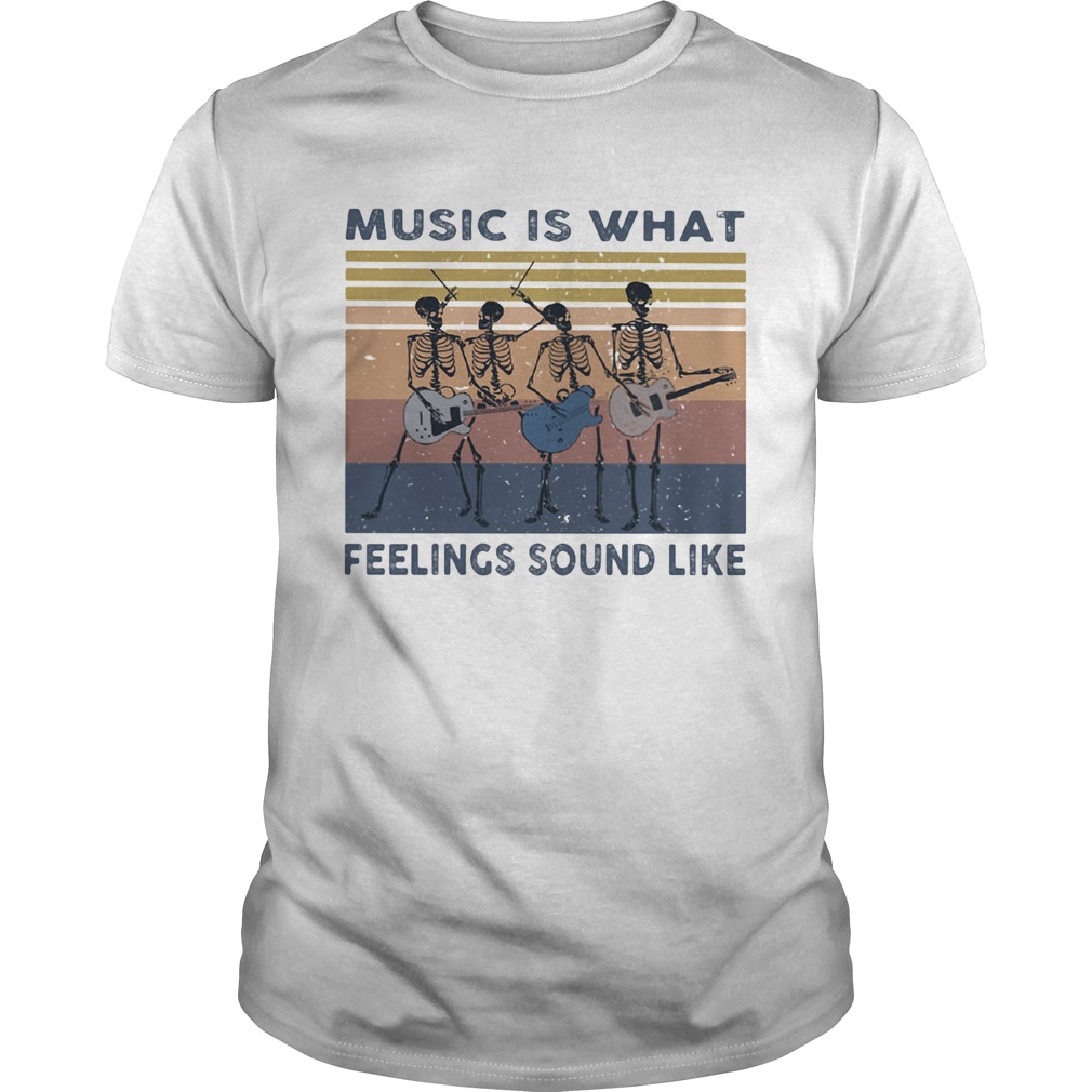 Seleketon music is what feelings sound like vintage retro shirt