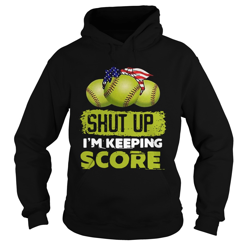 Shut up Im keeping score tennis ball American  Hoodie