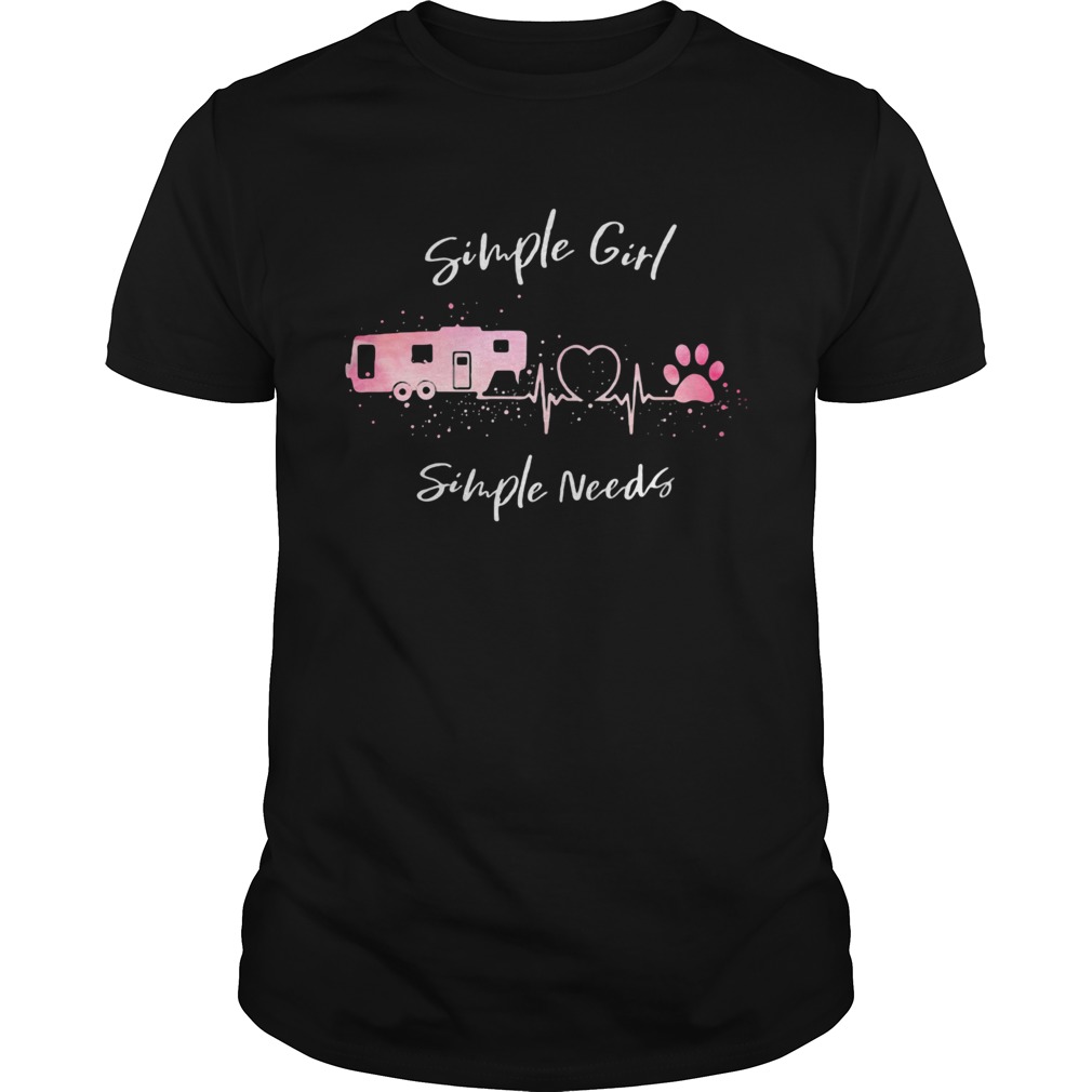 Simple Girt Simple Needs Truck Footprint Pink Heartbeat shirt