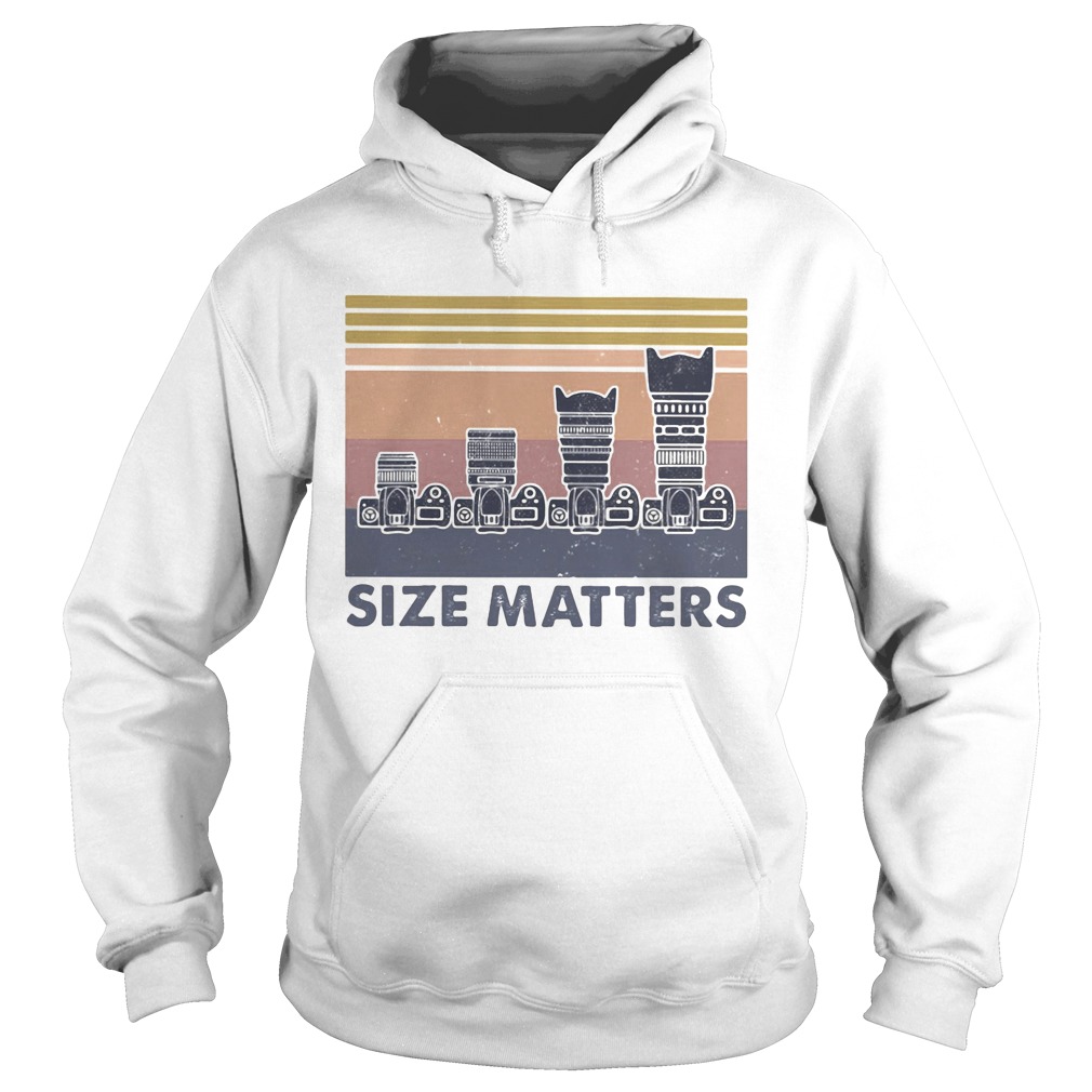 Size matters camera vintage retro  Hoodie