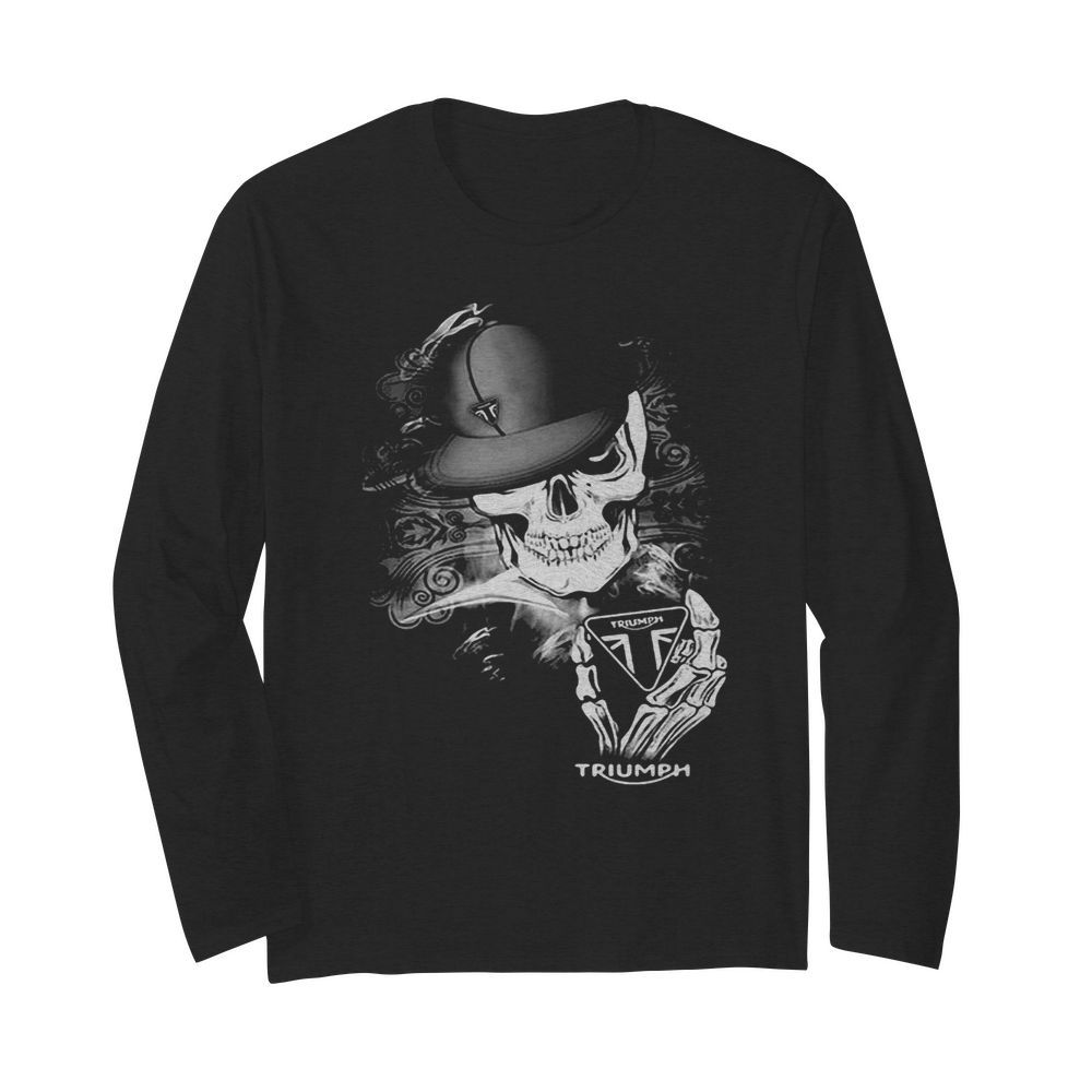 Skeleton skull triumph logo  Long Sleeved T-shirt 