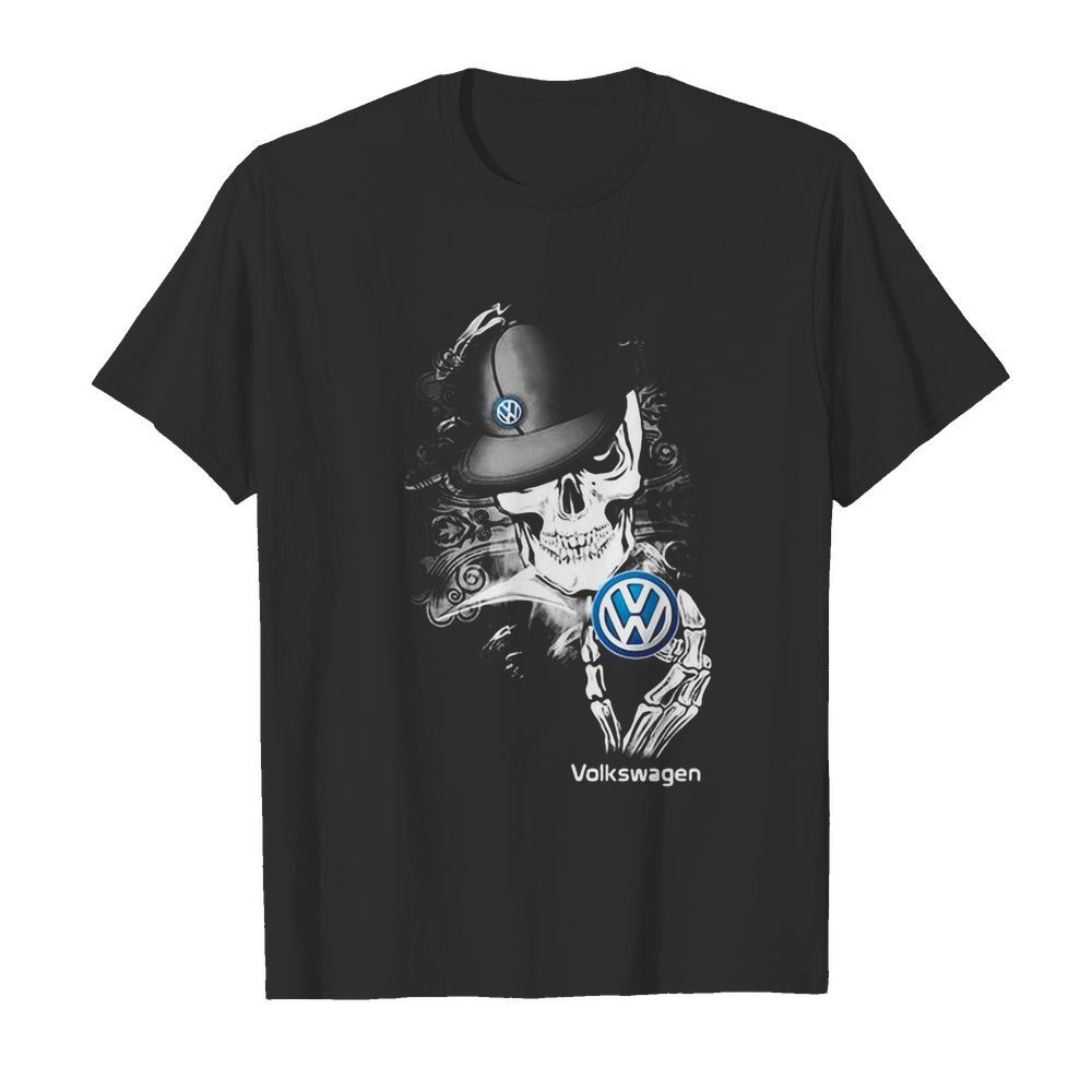 Skeleton skull volkswagen logo shirt